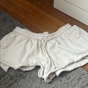 Brandy Melville Cream Terry Shorts